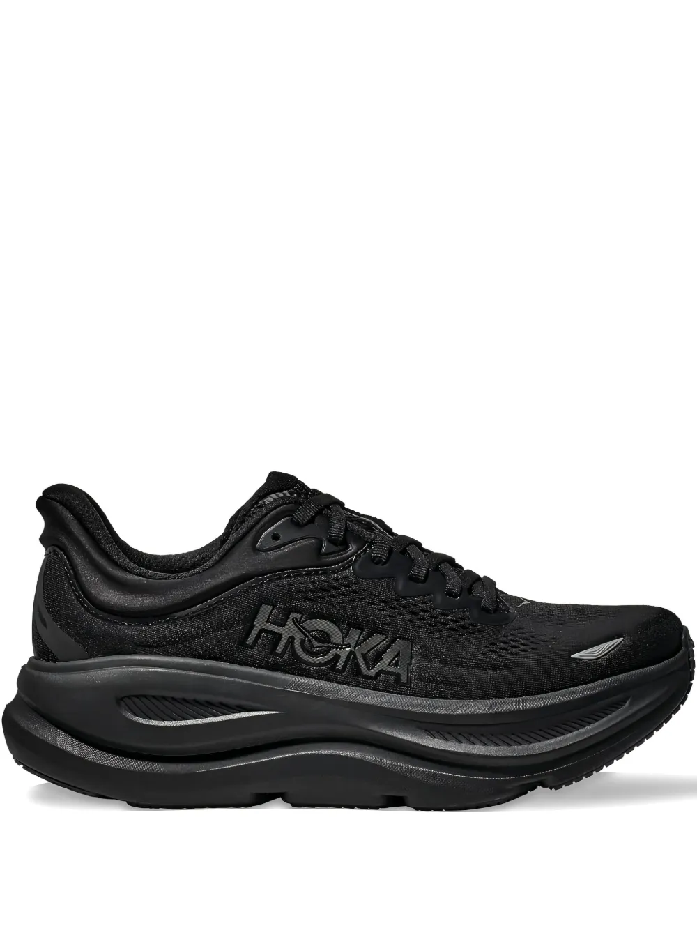 Black sneaker, front view