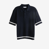 Navy top, front view
