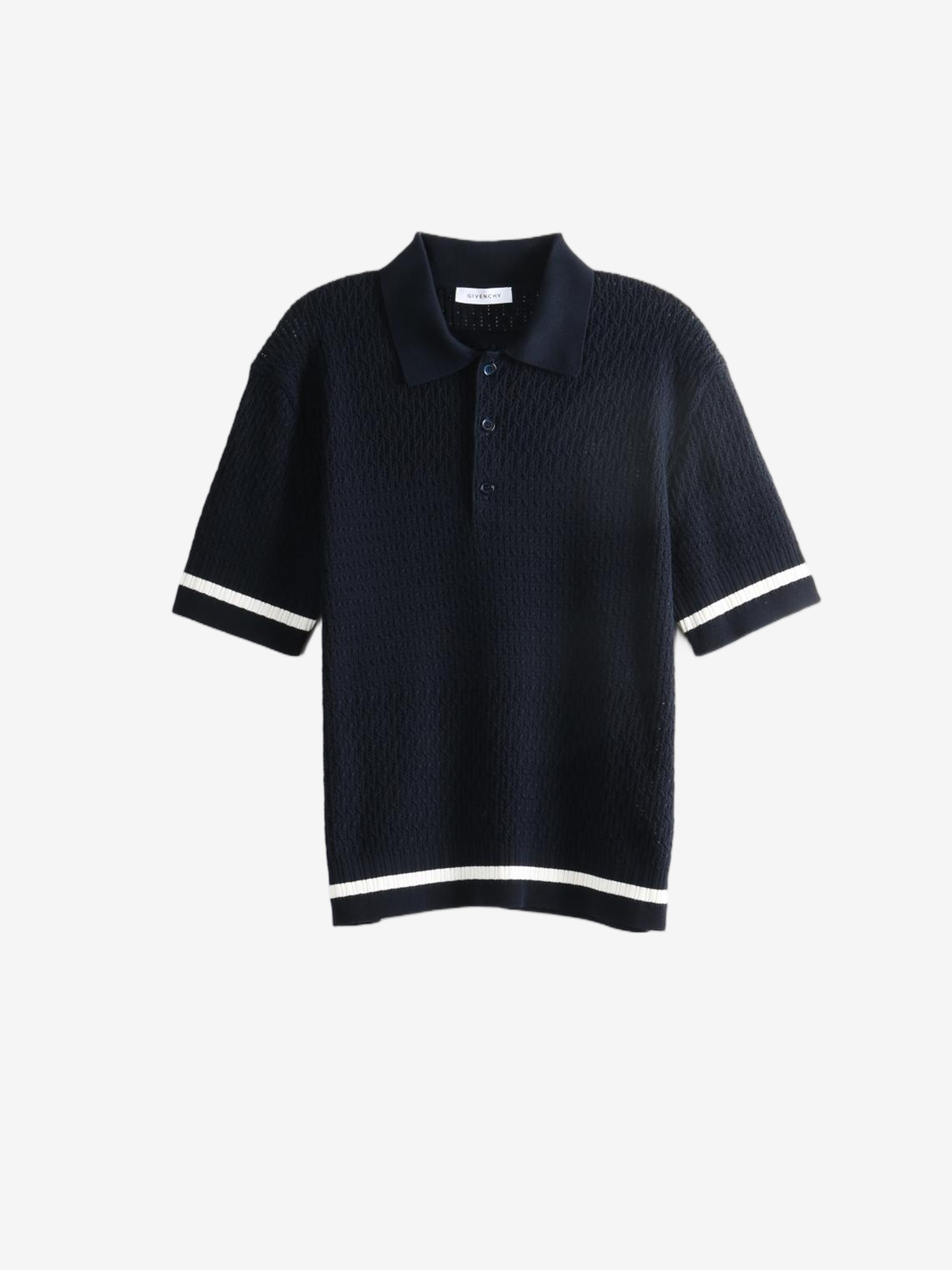 Navy top, front view