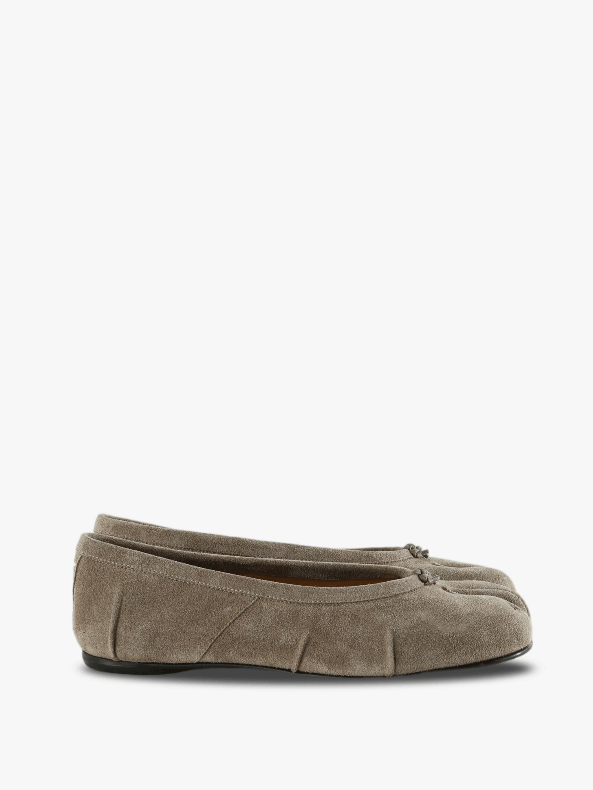 Tan flats, side view