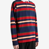Navy top, full body view