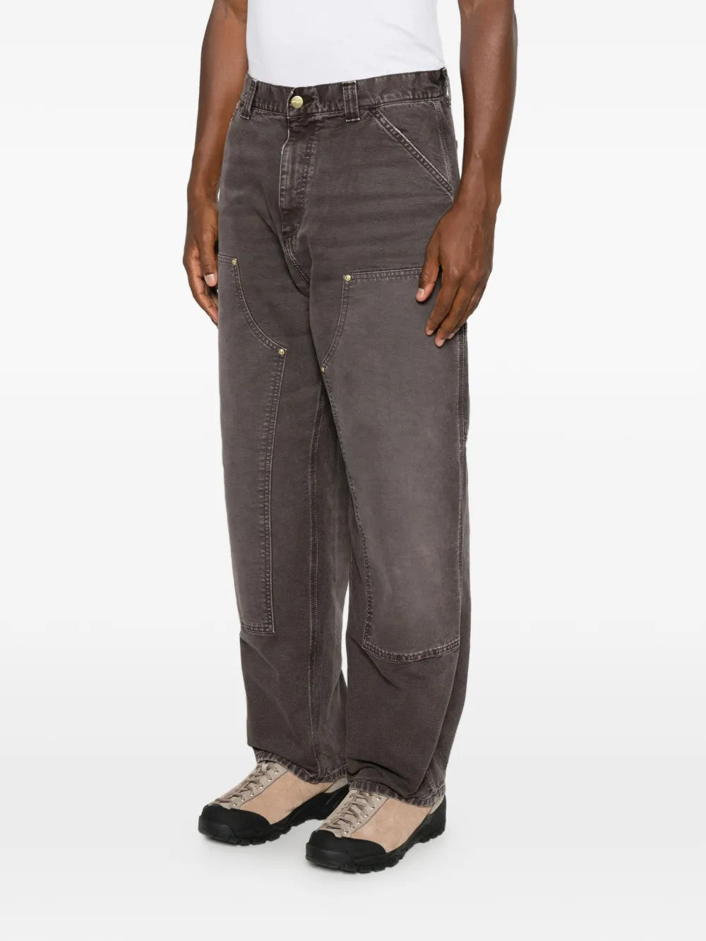Brown pants, full body view