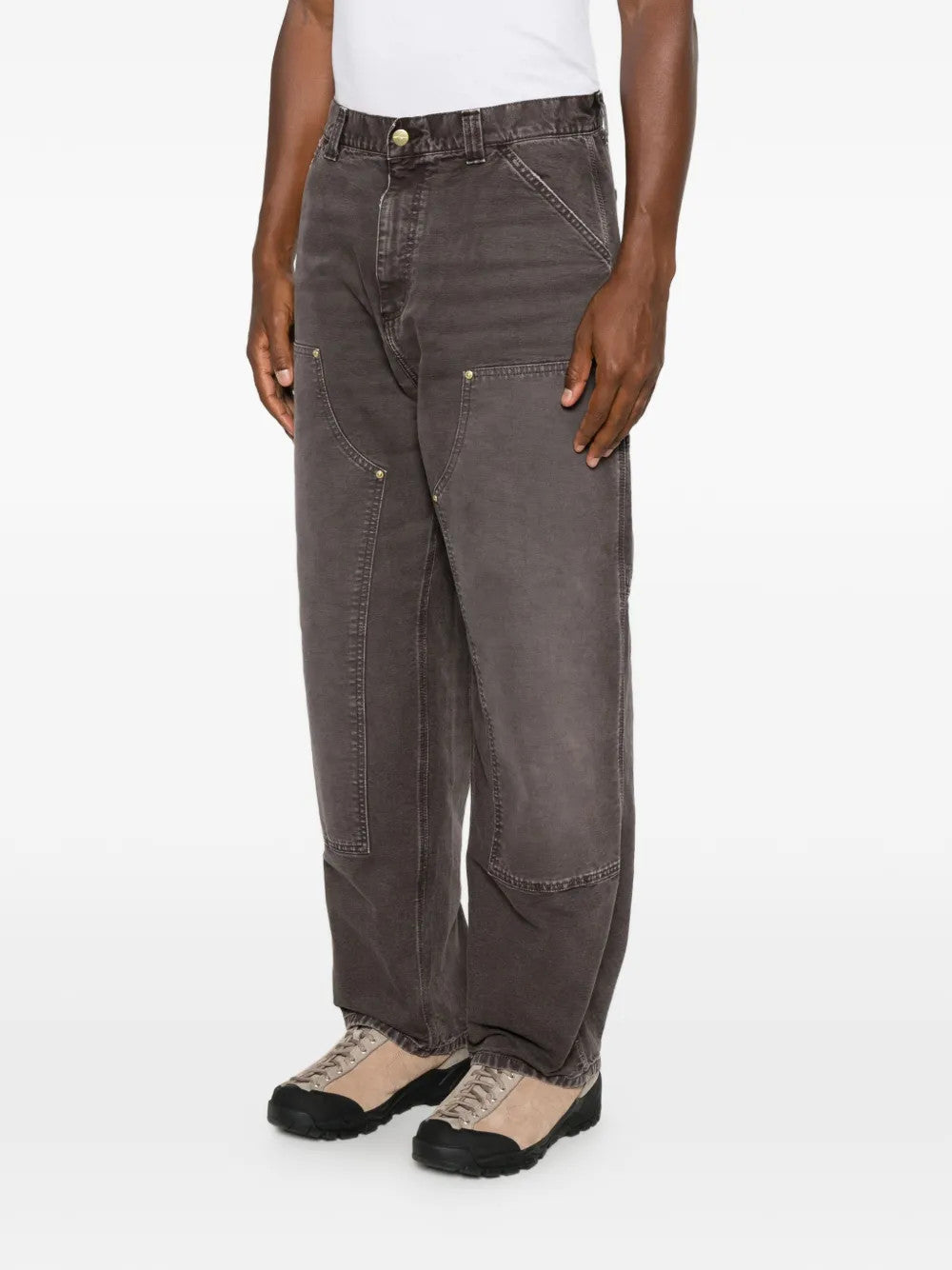 Brown pants, full body view