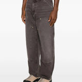 Brown pants, full body view