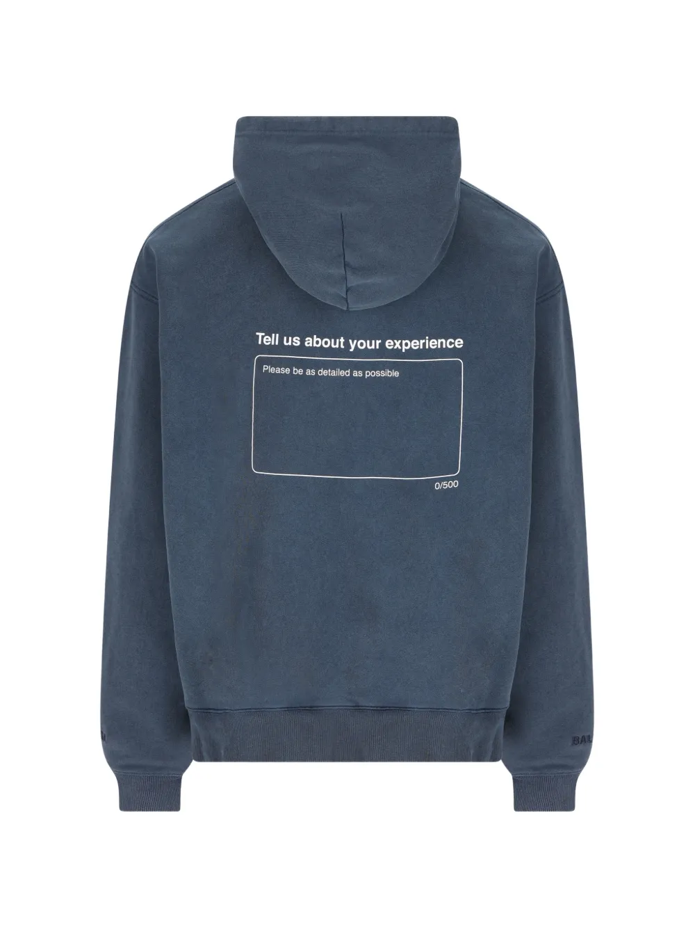 Blue sweats-hoodies, back view