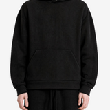 Black hoodie, full body view
