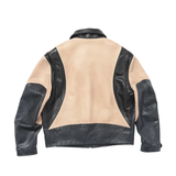 Navy jacket, back view