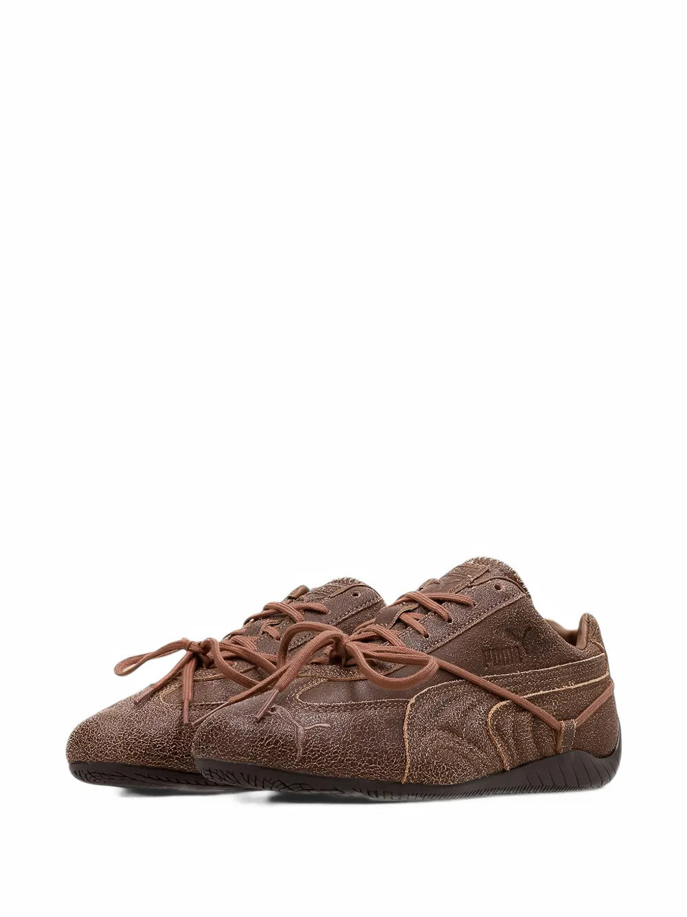 Brown shoes, front view