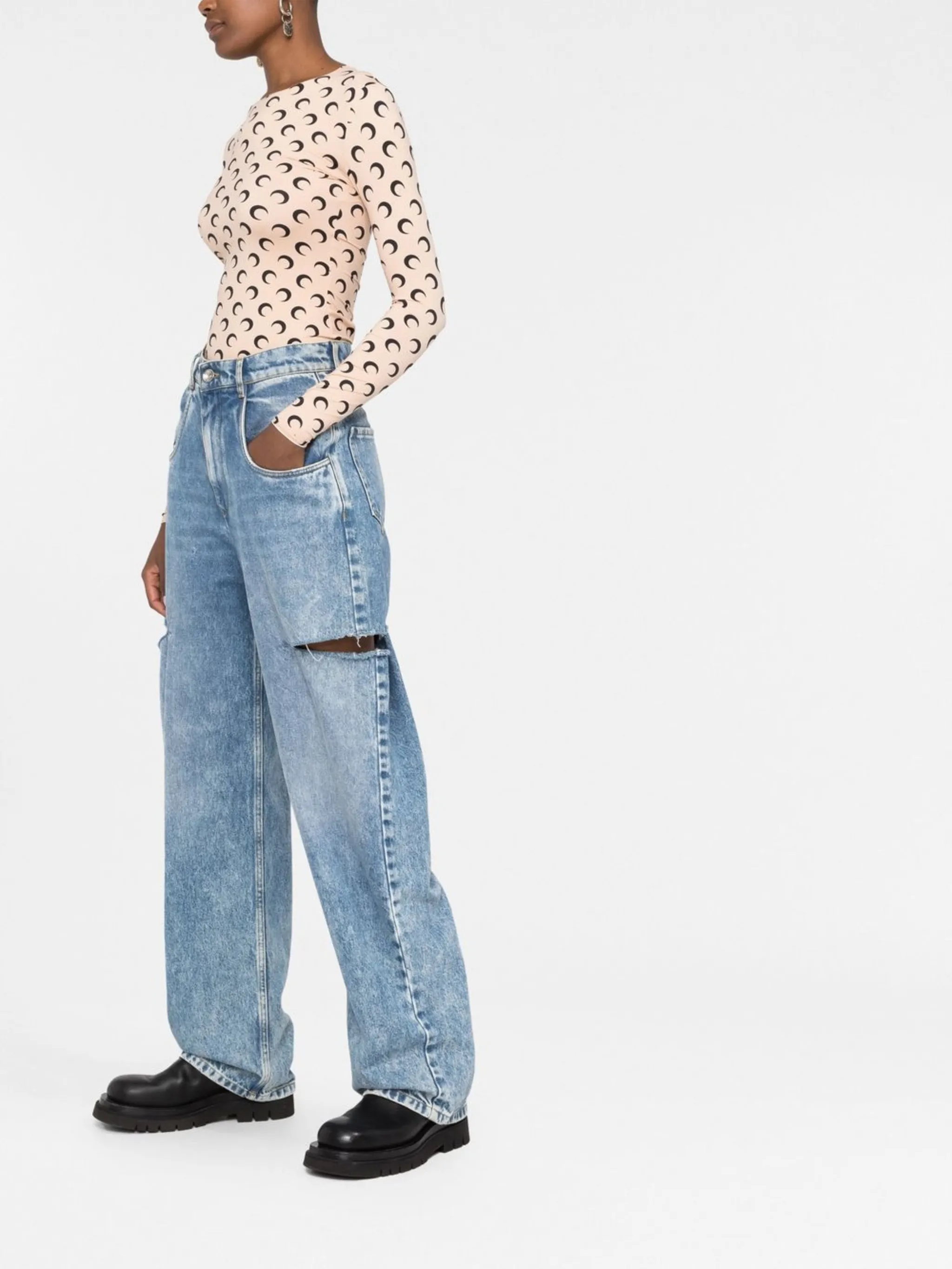 Tan tops, full body view