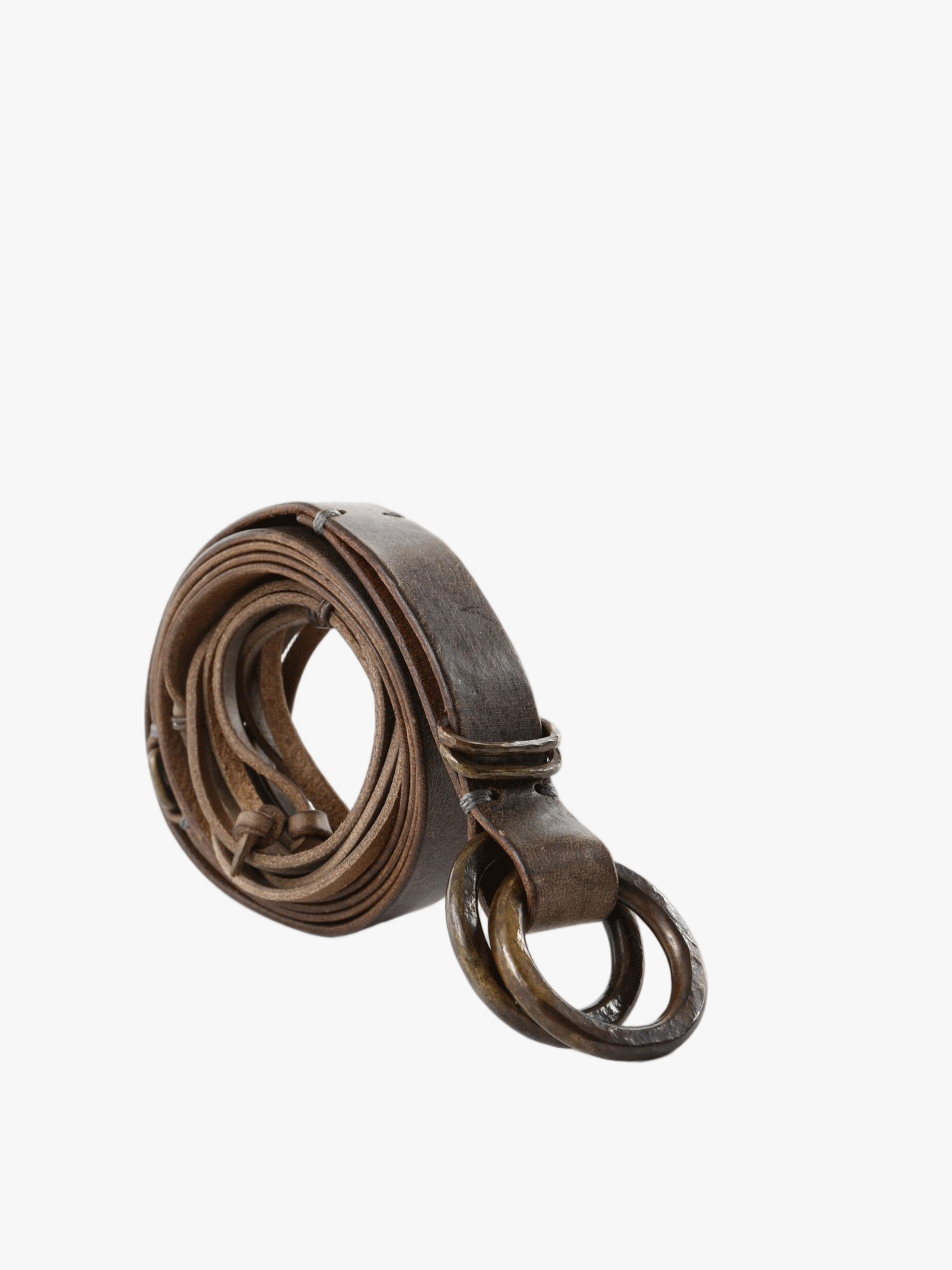 Brown accessories, front view