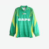 A BATHING APE - Men Ape Flame Monogram Jacquard Logo Relaxed Fit Football Jersey