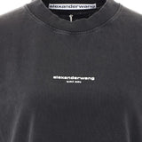 Close up of Black t-shirt, showing texture of the 99% cotton/ 1% elastane fabric