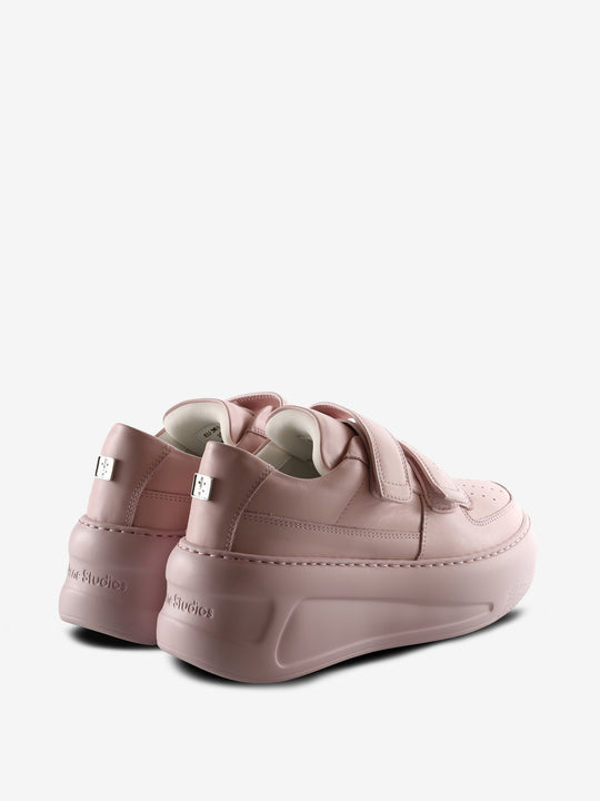 Pink sneakers, back view