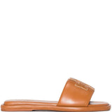 Tan shoes, side view