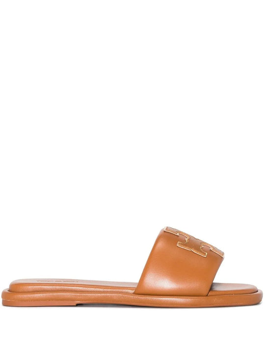 Tan shoes, side view