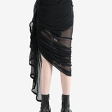 Black skirt worn by a person, showing the skirt fit