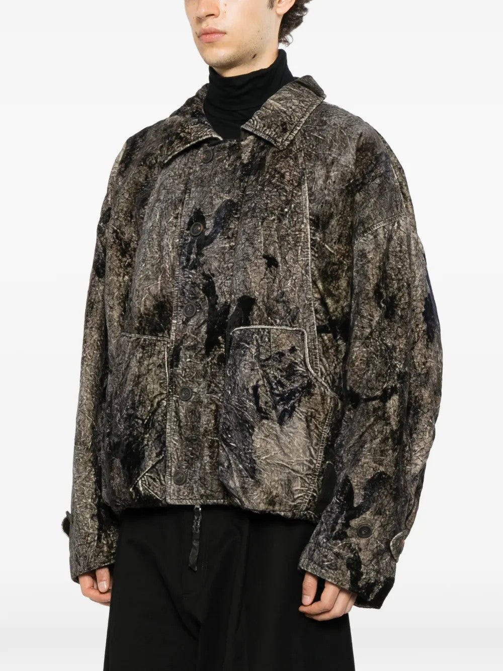 Grey jacket, full body view