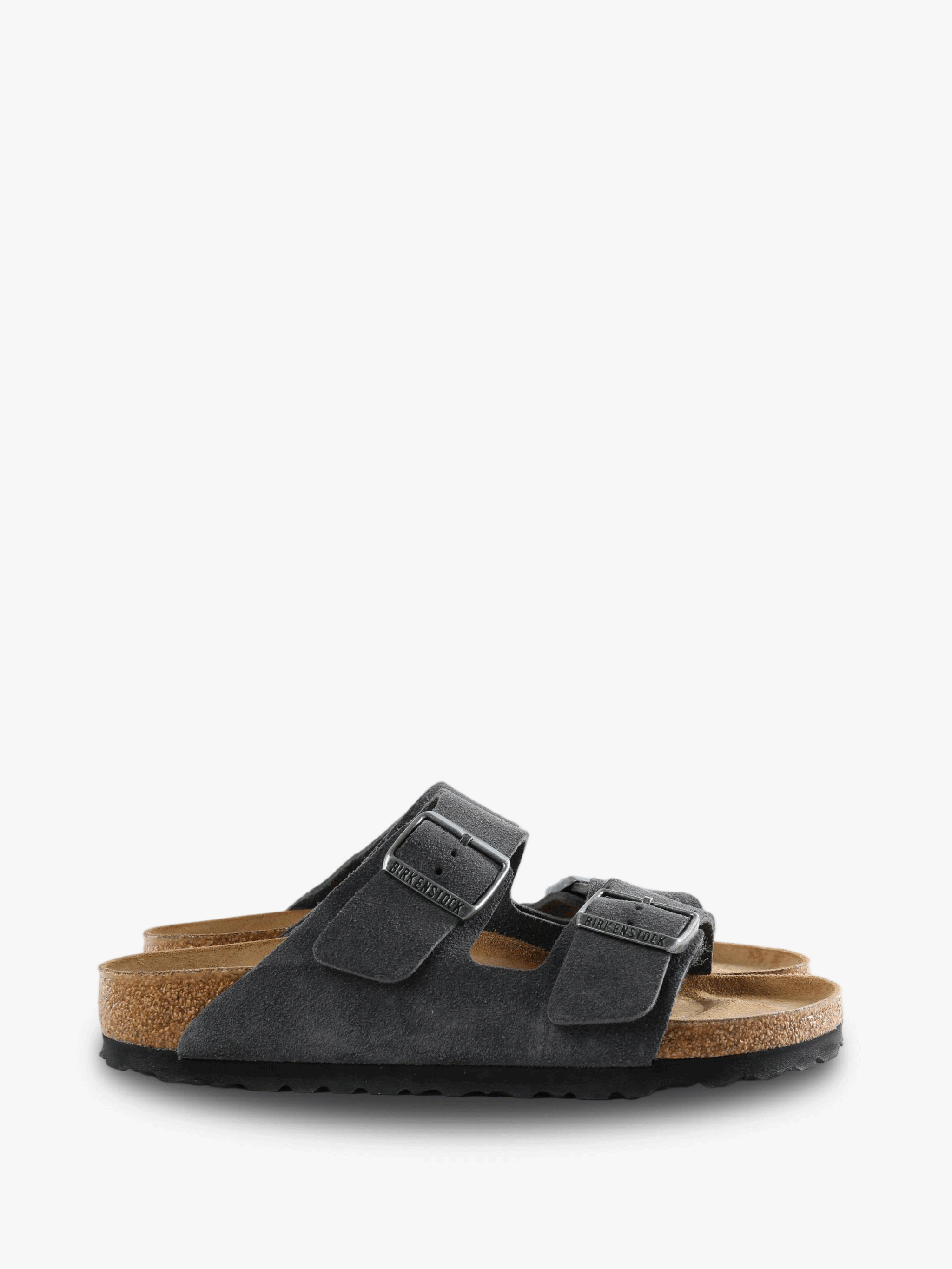 Black sandals, front view