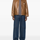 Brown jackets, full body view