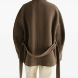 Brown jacket, full body view