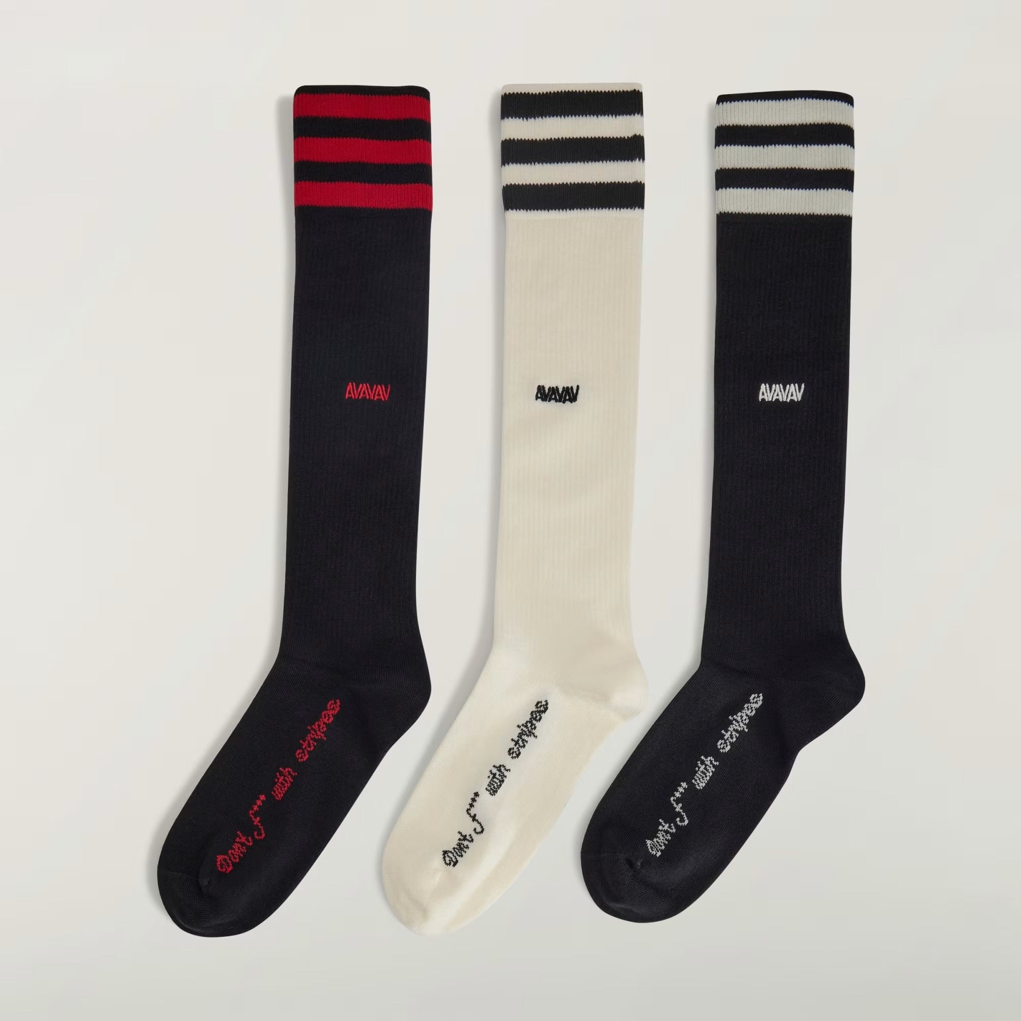 Black socks, front view