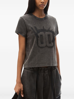 ALEXANDER WANG - Women Shrunken Ringer Tee W/ AW 00 Graphic