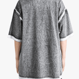 Grey t-shirt, full body view