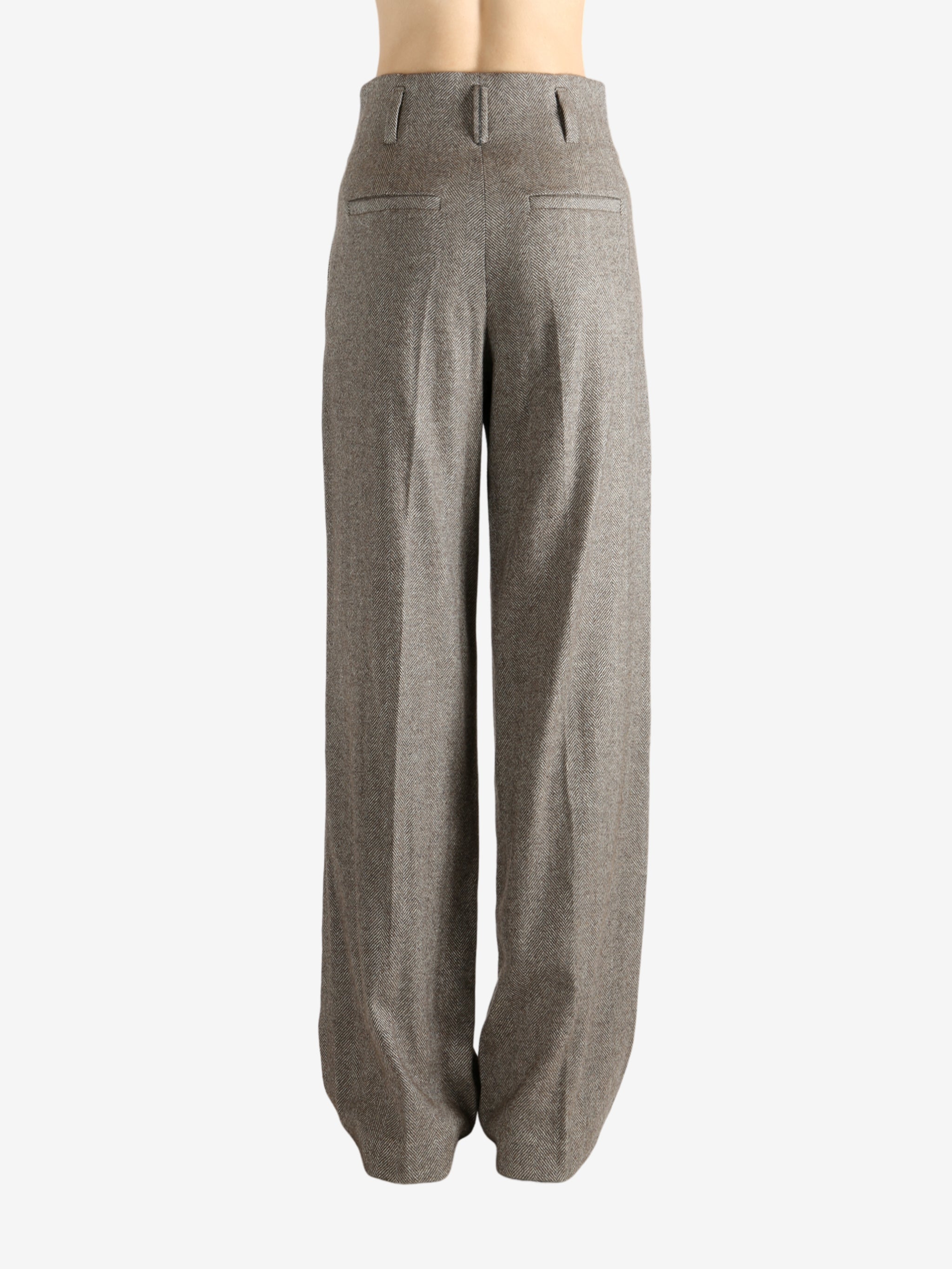 Brown pants worn by a person, showing the pant's ift