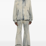 Grey jacket,full body view