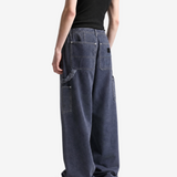 Grey pants, full body view