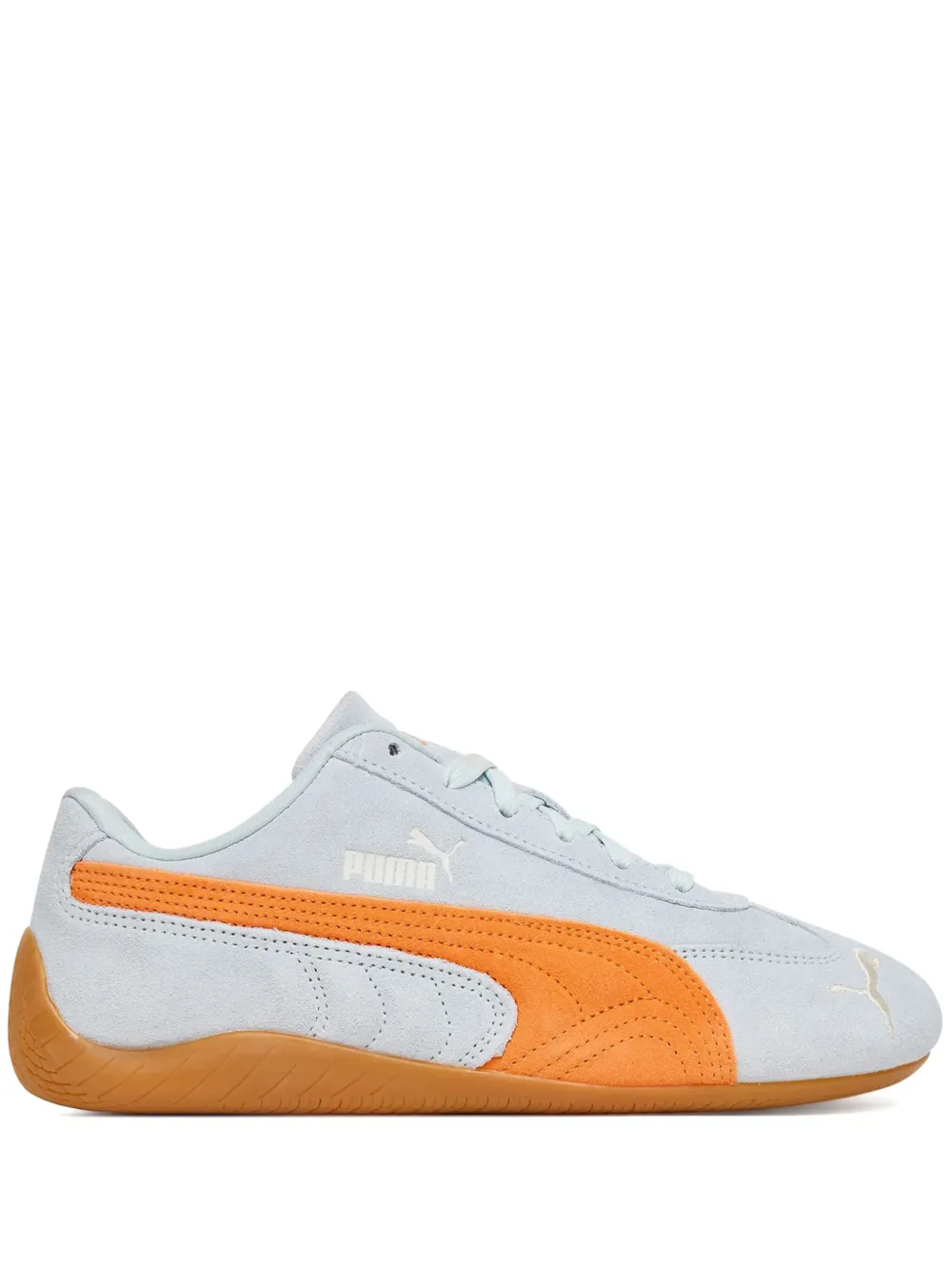 Blue sneakers, front view