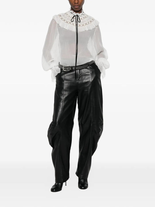 White top, full body view