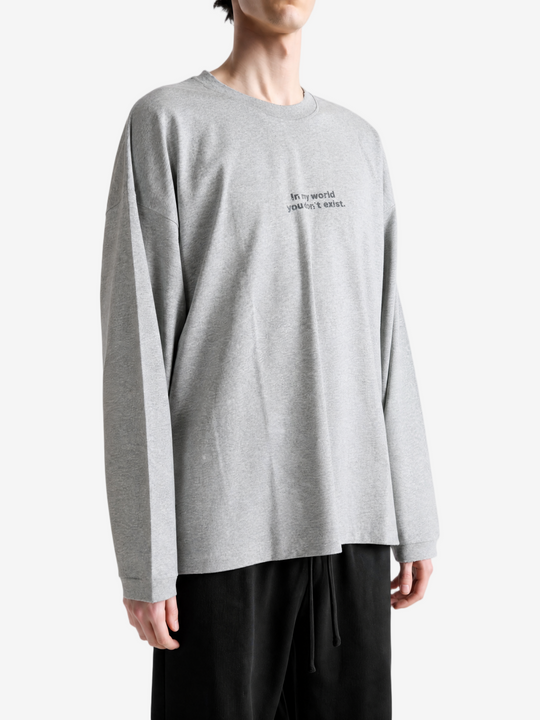 Grey top, full body view