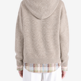 Tan knitwear, full body view