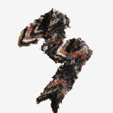 Black scarf, side view