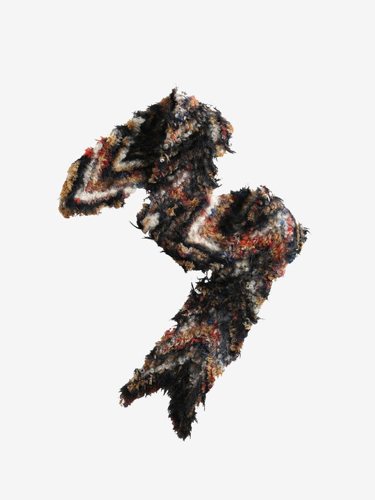 Black scarf, side view