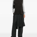 Brown scarf, full body view