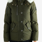 Green jackets worn by a person, showing the jackets fit