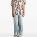 Tan t-shirts, full body view