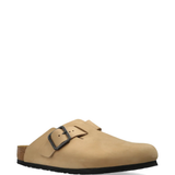 Tan sandals, front view