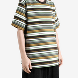 Green t-shirt worn by a person, showing the t-shirt fit