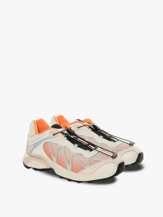 Orange sneakers, side view