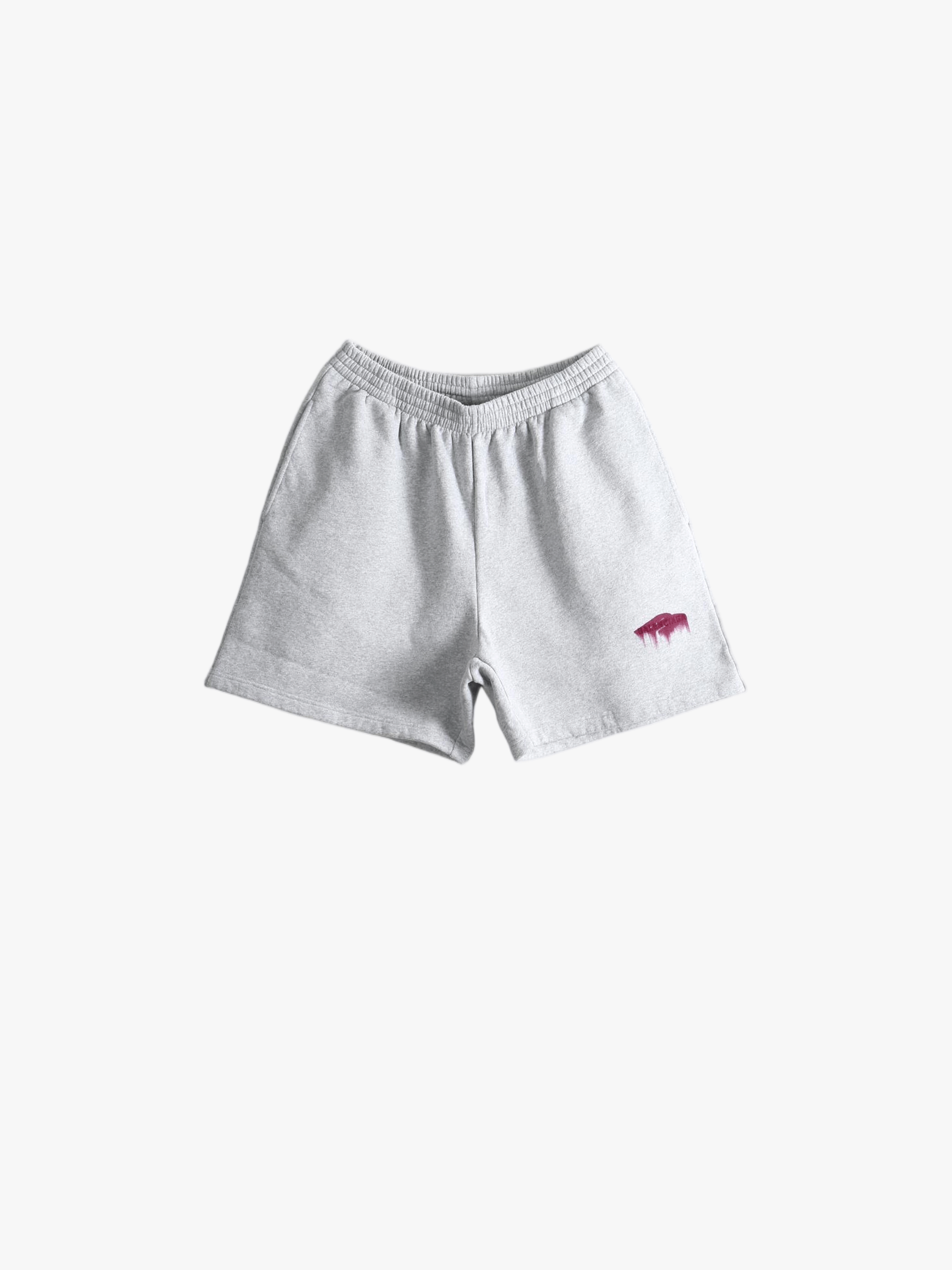Grey shorts, front view