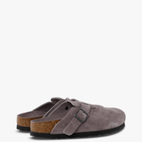 Purple sandals, front view