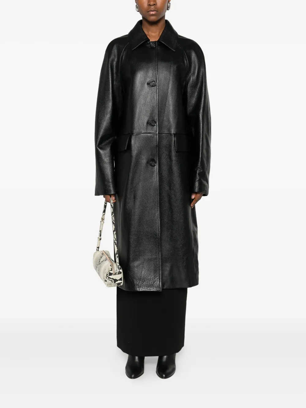 Black coat,full body view