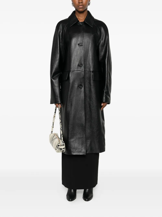 Black coat,full body view