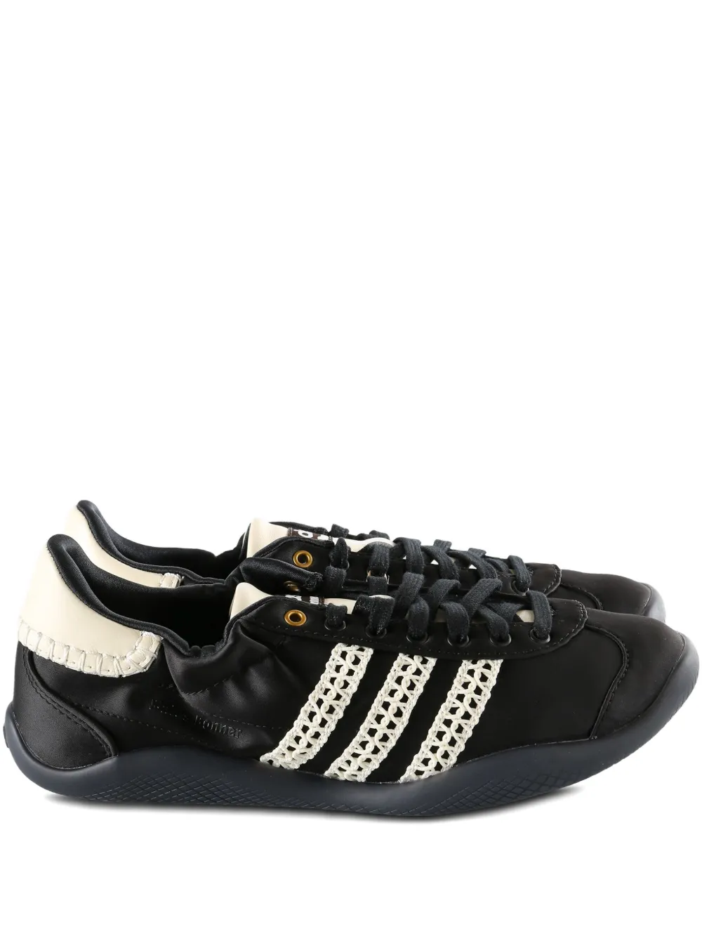 adidas x Wales Bonner - Unisex Karintha Lo Satin Sneakers Core Black/Dark Brown/Cream White / USM4.5/UK4 adidas x Wales Bonner - Unisex Karintha Lo Satin Sneakers Core Black/Dark Brown/Cream White / USM4.5/UK4