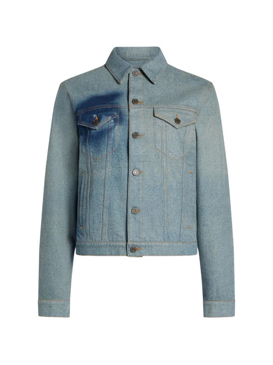 Blue jacket, front view