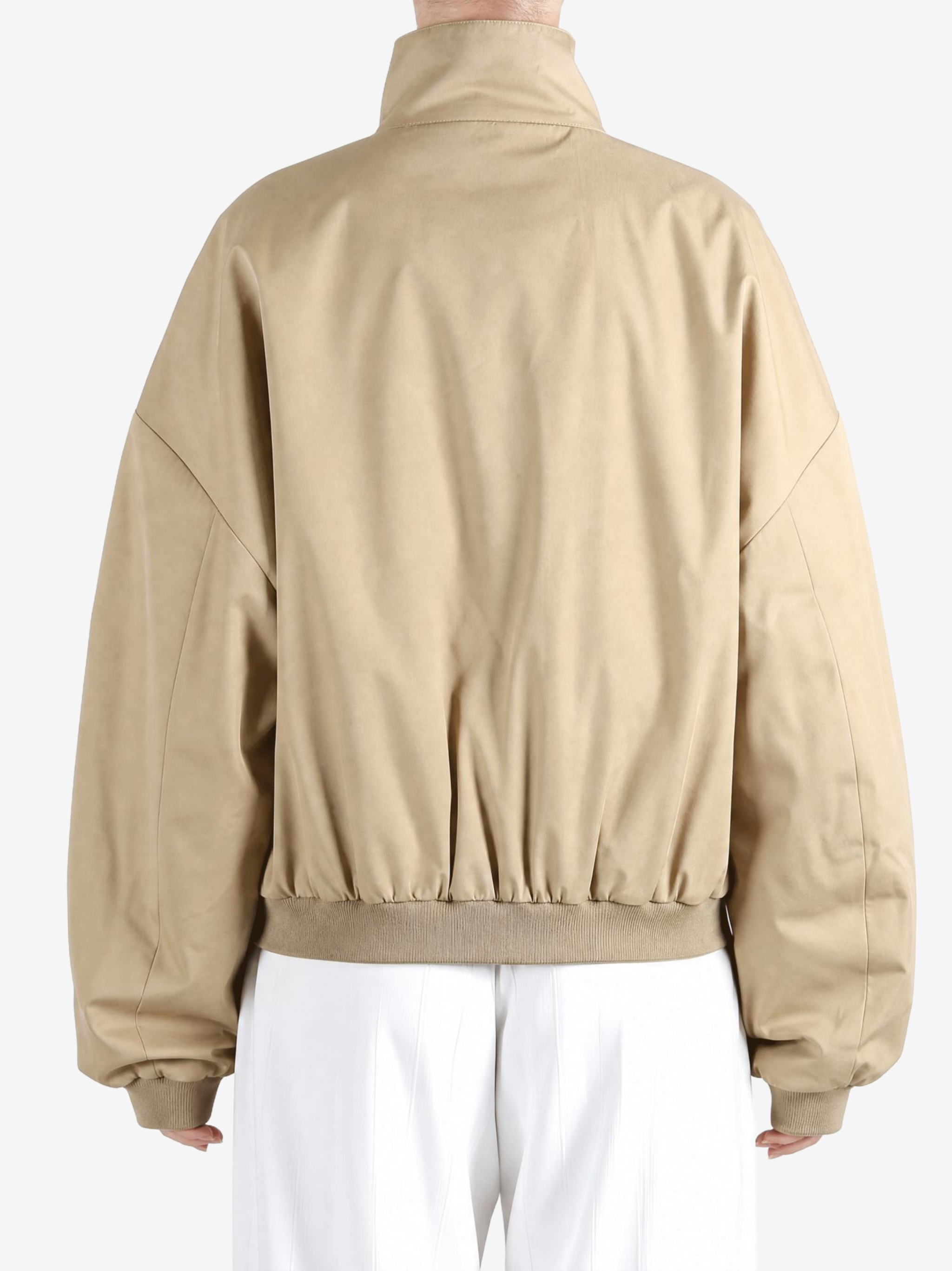 Tan jacket, front view