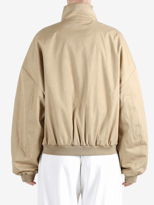 Tan jacket, front view